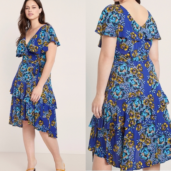 Eloquii Dresses & Skirts - Eloquii Wrap Dress Fit n Flare